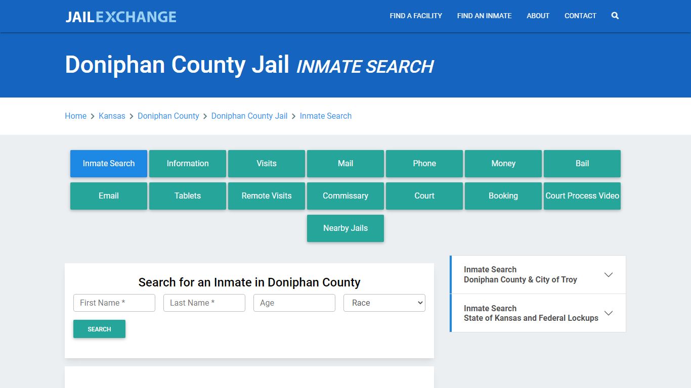 Doniphan County Jail, KS Inmate Search: Roster & Mugshots